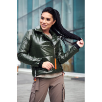 Женская куртка-косуха хаки Seventeen 1630.4290