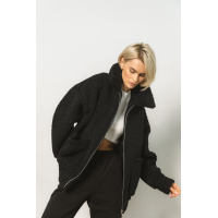 Черная женская куртка-тедди с подкладкой Seventeen 2052-1.5419