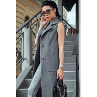 Черное женское пальто-жилет Seventeen 1621.4299