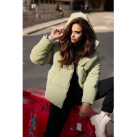 Оливковая женская куртка-пуховик Seventeen 1905.4943