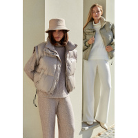 Бежевая женская куртка-жилет Seventeen 2210.6144