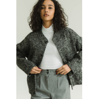 Серый женский бомбер Seventeen 2134.5622