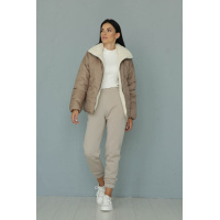 Бежевая женская куртка косуха Seventeen 2086.5427