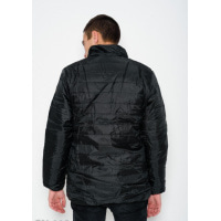 Чорна стьобана легка куртка на блискавці з потайними кишенями