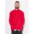 Красная демисезонная флисовая куртка на молнии с фактурными вставками