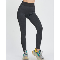 Серые спортивные леггинсы высокой посадки