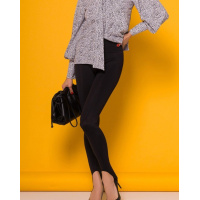 Леггинсы со штрипками из черного эластика