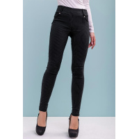 Черные леггинсы стрейч костюмка в полоску Seventeen 1131.3210