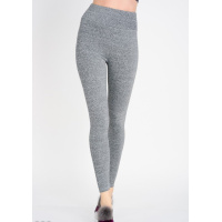 Серые классические леггинсы с высокой талией