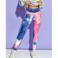 Принтованные леггинсы с фактурой