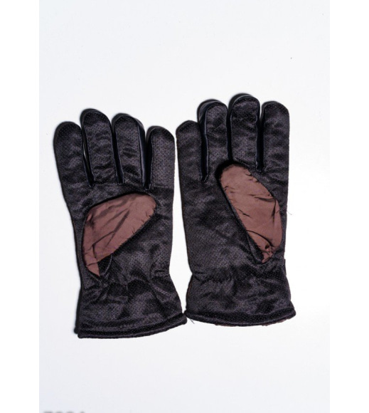 Бежеві стьобані теплі рукавички з затяжкою і антиковзаючим покриттям