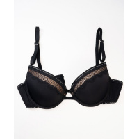 Черно-бежевый корректирующий бюстгальтер с вставкой