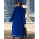 Синее пальто из искусственного меха