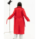 Червоне кашемірове пальто класичного крою