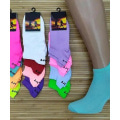 Бузкові неонові трикотажні шкарпетки з написом