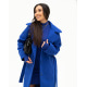 Синее кашемировое пальто классического кроя