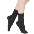 Темно-серые трикотажные однотонные носки