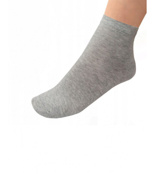Серые трикотажные однотонные носки
