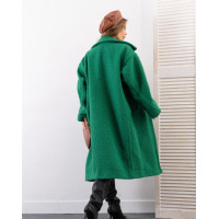 Вільне зелене пальто з букле