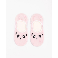 Розовые трикотажные следки с декором