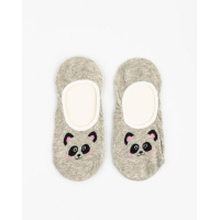 Серые трикотажные следки с декором