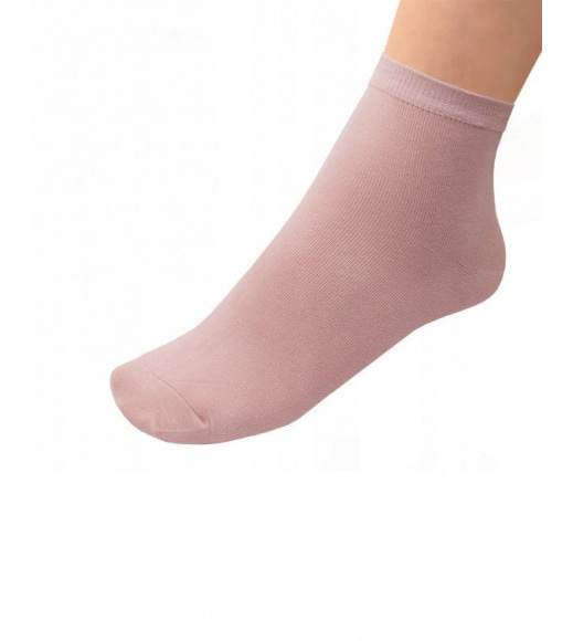 Розовые трикотажные однотонные носки