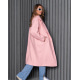 Свободное розовое пальто из букле
