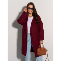 Кашемировое пальто цвета бургунди