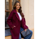 Кашемировое пальто-кокон темно-бордового цвета