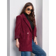 Удлиненный вельветовый пиджак цвета бургунди