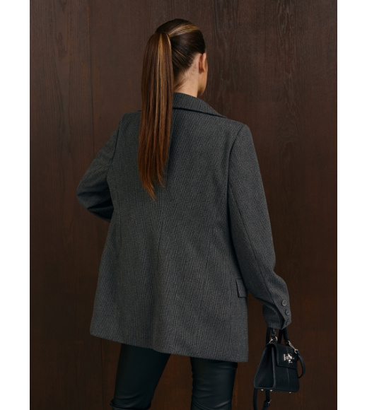 Серый классический пиджак из кашемира