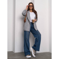 Серый шерстяной пиджак с карманами