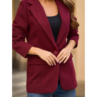 Класичний піджак із вовняного матеріалу кольору марсала