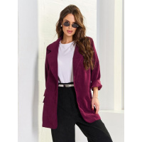 Оверсайз жакет из вельвета цвета бургунди