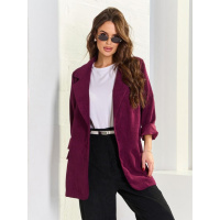 Вельветовый пиджак свободного кроя в цвете бугрунди