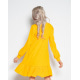 Жовта крепдешинова сукня з воланом