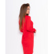 Червоне трикотажне плаття асиметричного крою