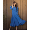 Синє плаття з декоративною спинкою