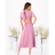 Рожеве плаття з розрізом та вирізом на спині