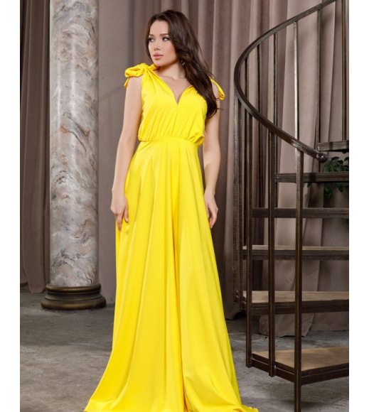 Желтое платье (64 фото)