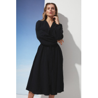 Черное муслиновое миди платье Seventeen 2283.6374