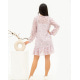 Розовое шифоновое цветочное платье