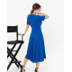 Синя легка сукня класичного крою
