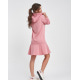 Рожеве трикотажне спортивне плаття з воланом