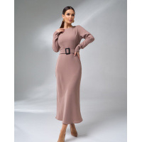 Бежевое элегантное платье в стиле годе