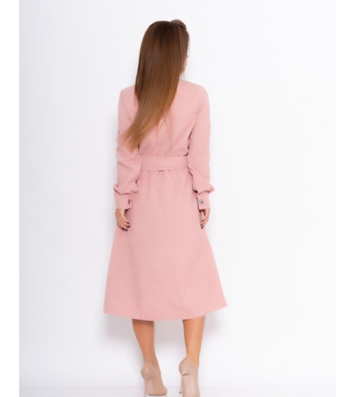 Рожеве вельветове приталене плаття з планкою