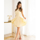 Жовта класична сукня без рукавів