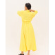 Жовта довга сукня-сорочка на ґудзиках