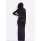 Чорне тонке плаття з мереживом і довгим шлейфом