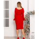 Червона сукня футляр з декольте на запах